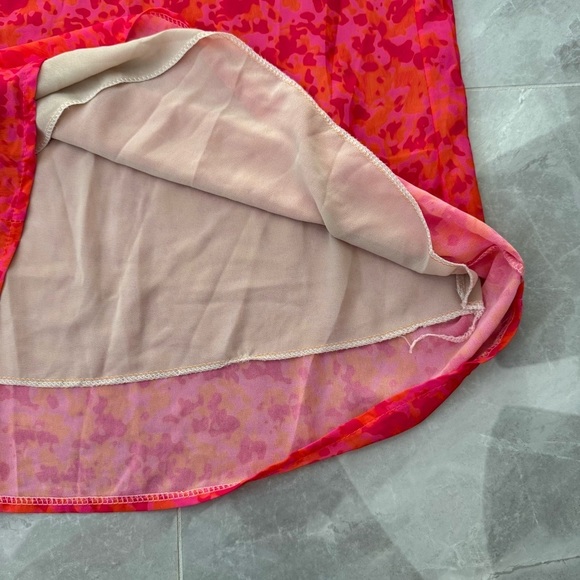 Women’s All I Want Summer Chiffon Multi-Position Neckline Floral Dress Small - Picture 9 of 16